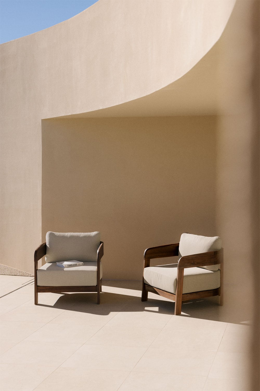 Set van 2 tuinstoelen van acaciahout Uleno, galerij beeld 1