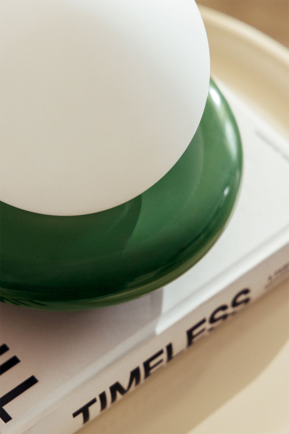 Tafellamp van keramiek met Kryx glazen bol, galerij beeld 2