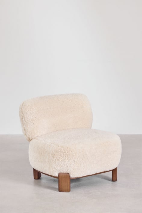 Set van 2 beklede houten fauteuils Eldred