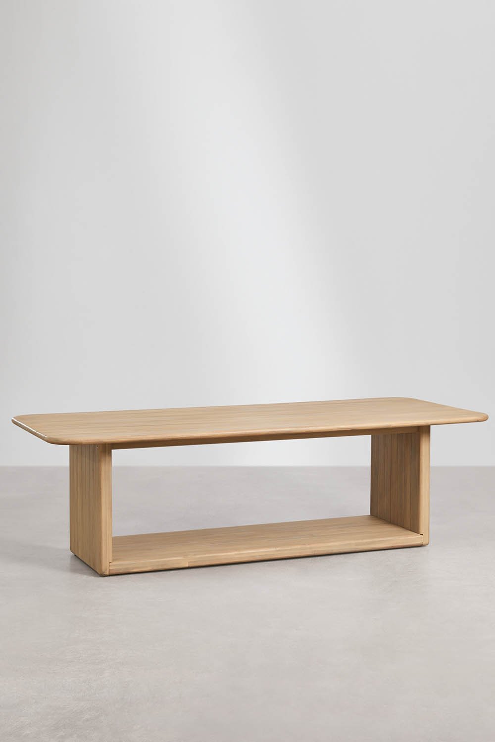 Rectangulaire eettafel 265x120 cm van acaciahout Siena, galerij beeld 1