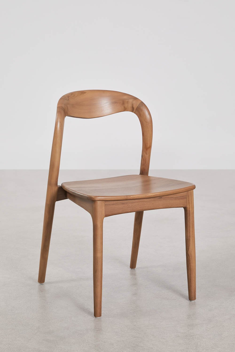 Set van 4 eetkamerstoelen van teakhout Varmus, galerij beeld 3
