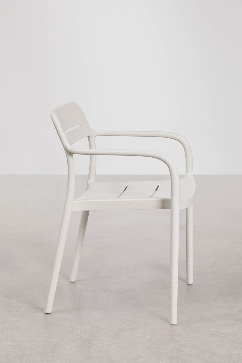 Stapelbare set van 2 eetkamerstoelen met armleuningen van polypropyleen Graneli, galerij beeld 2