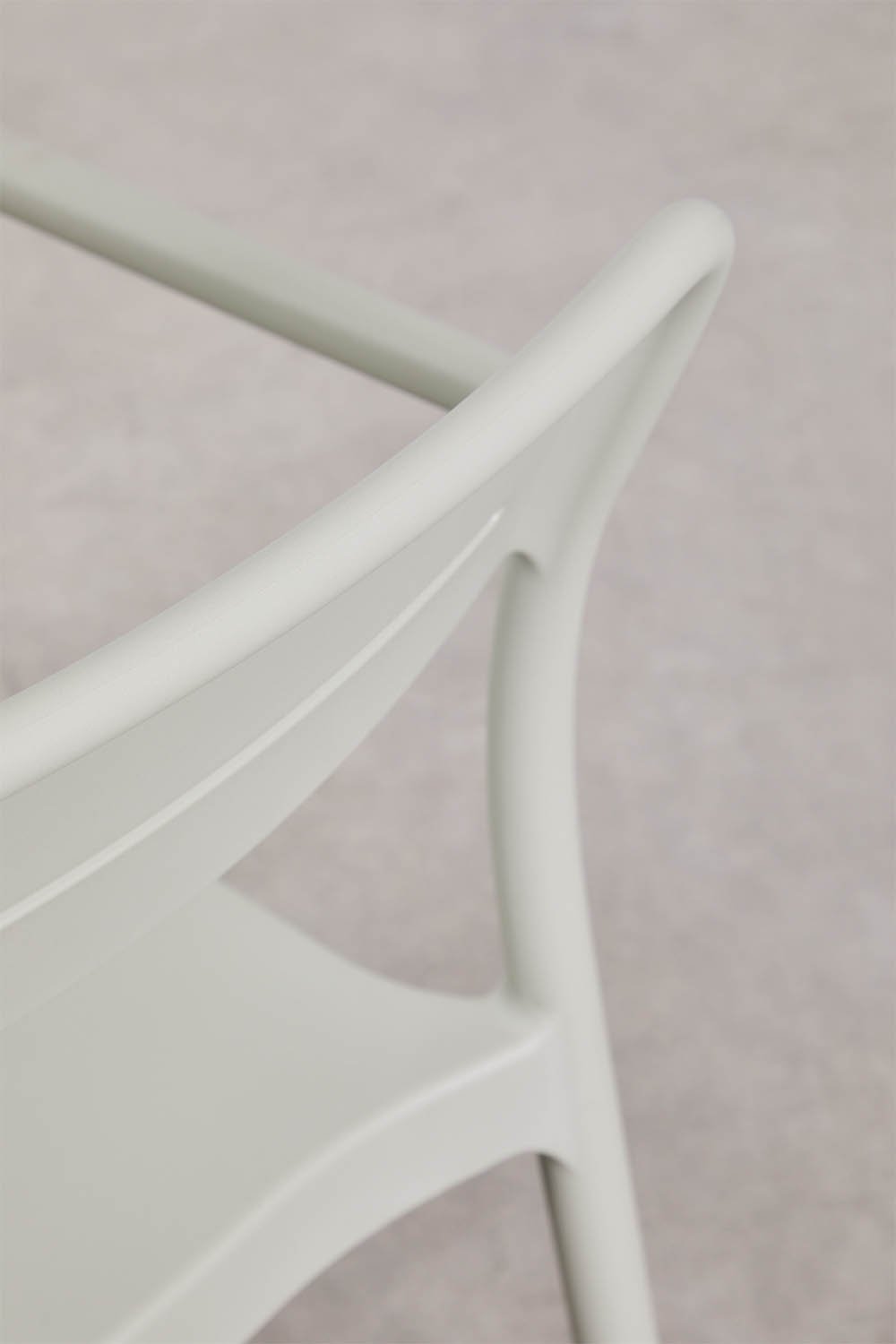 Stapelbare eetkamerstoelen set van 4 met armleuningen in polypropyleen Graneli, galerij beeld 5