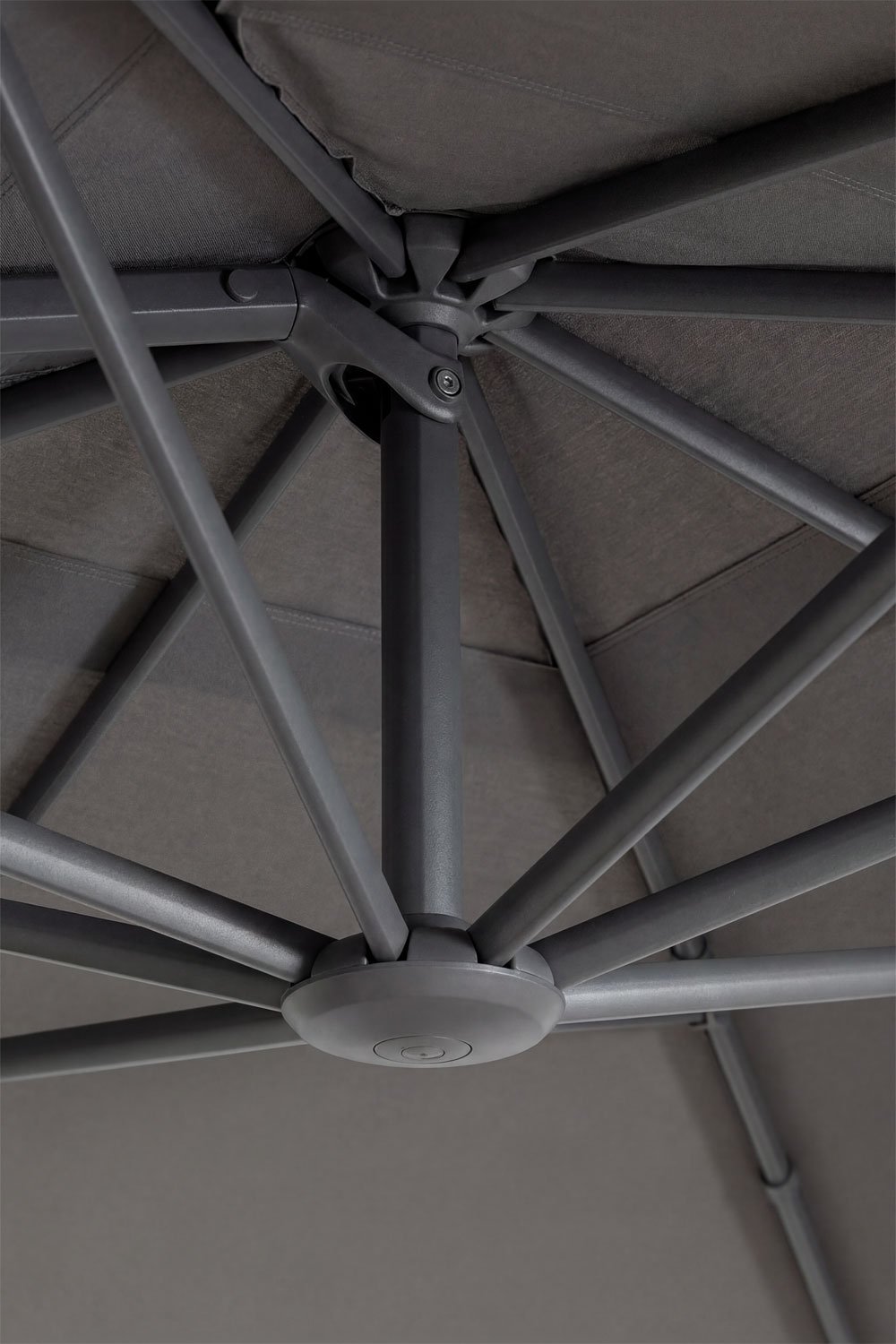 Parasol Ø295 cm van stof en aluminium Hydra, galerij beeld 5