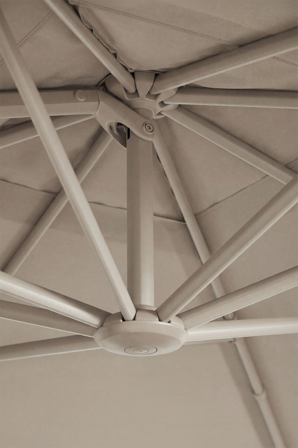 Parasol Ø295 cm van stof en aluminium Hydra, galerij beeld 5