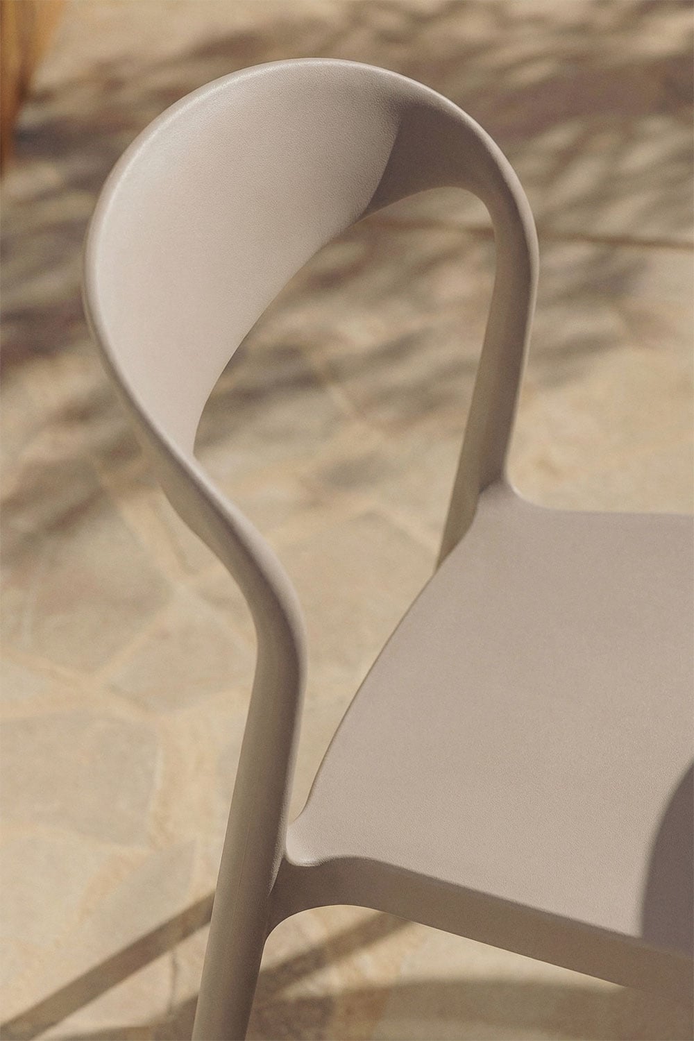 Set van 4 stapelbare tuinstoelen van polypropyleen Brenza, galerij beeld 2