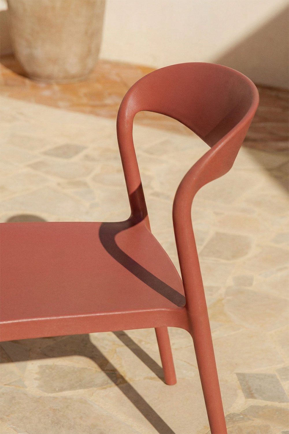 Set van 4 stapelbare tuinstoelen van polypropyleen Brenza, galerij beeld 2