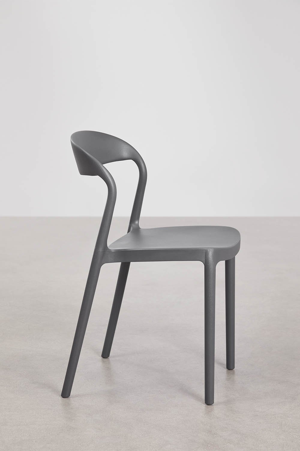 Stapelbare eetkamerstoelen set van 2 in polypropyleen Brenza, galerij beeld 2