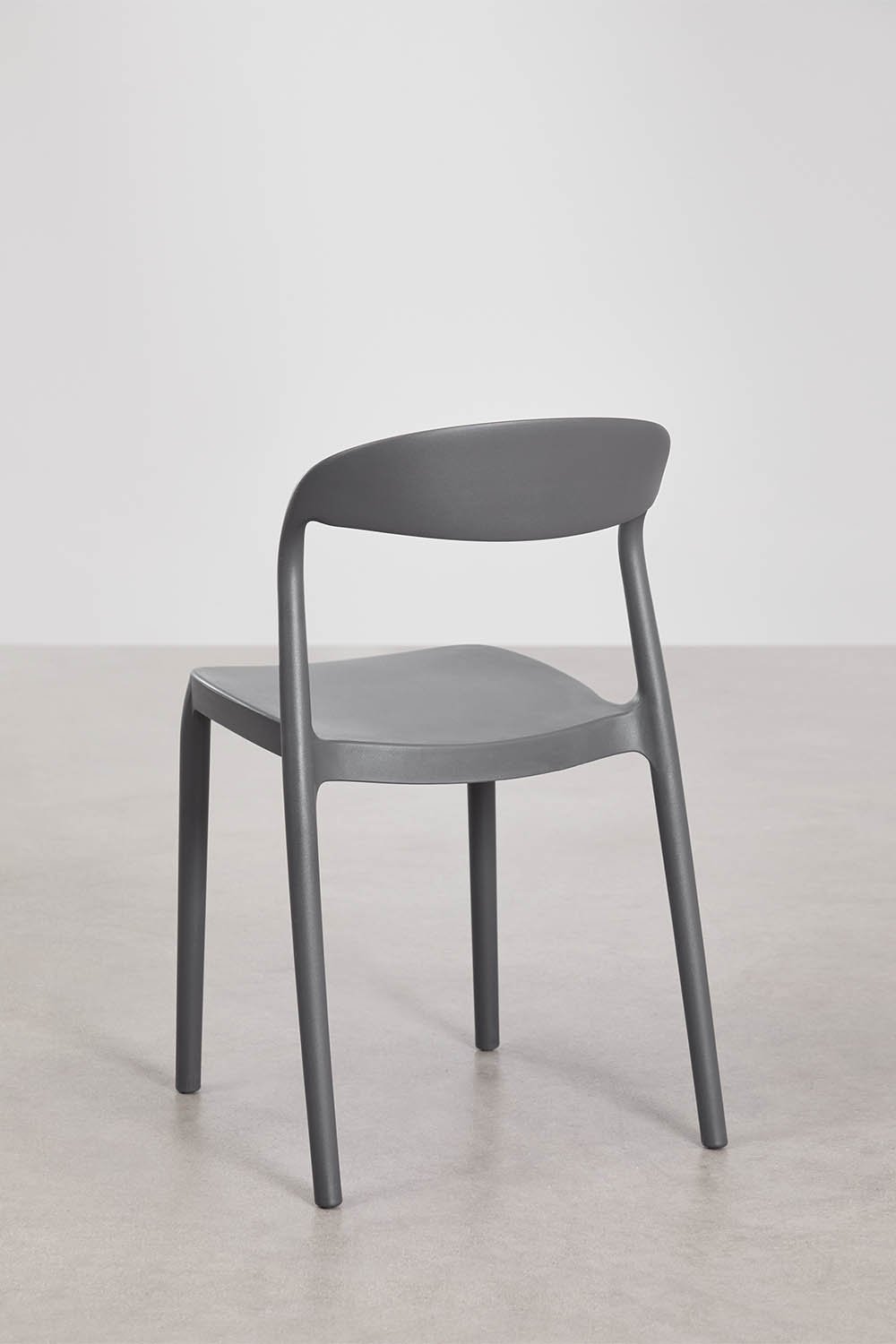 Stapelbare set van 4 eetkamerstoelen van polypropyleen Brenza, galerij beeld 3