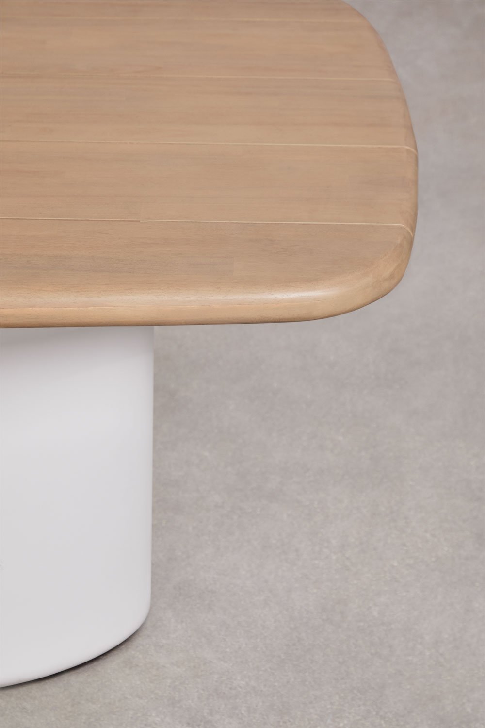 Rectangulaire eettafel 270x110 cm van acaciahout Bogota, galerij beeld 4