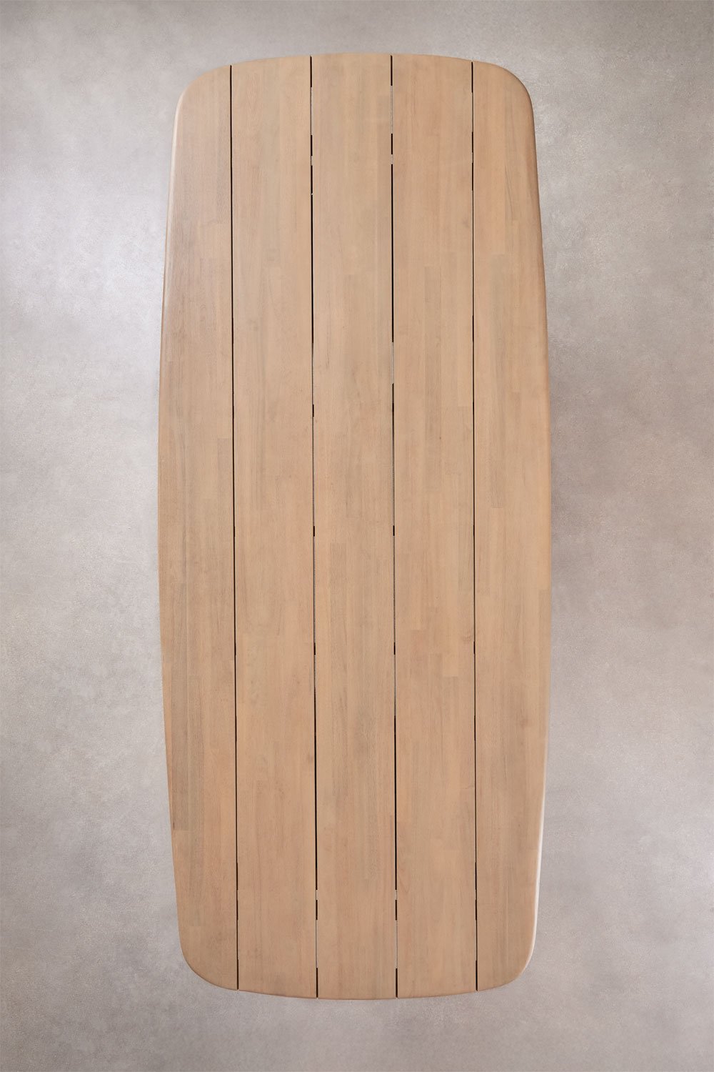 Rectangulaire eettafel 270x110 cm van acaciahout Bogota, galerij beeld 6