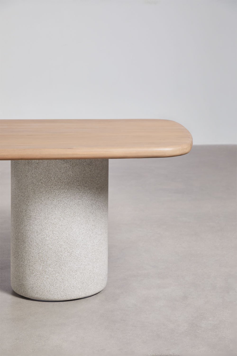 Rectangulaire eettafel 270x110 cm van acaciahout Bogota, galerij beeld 3