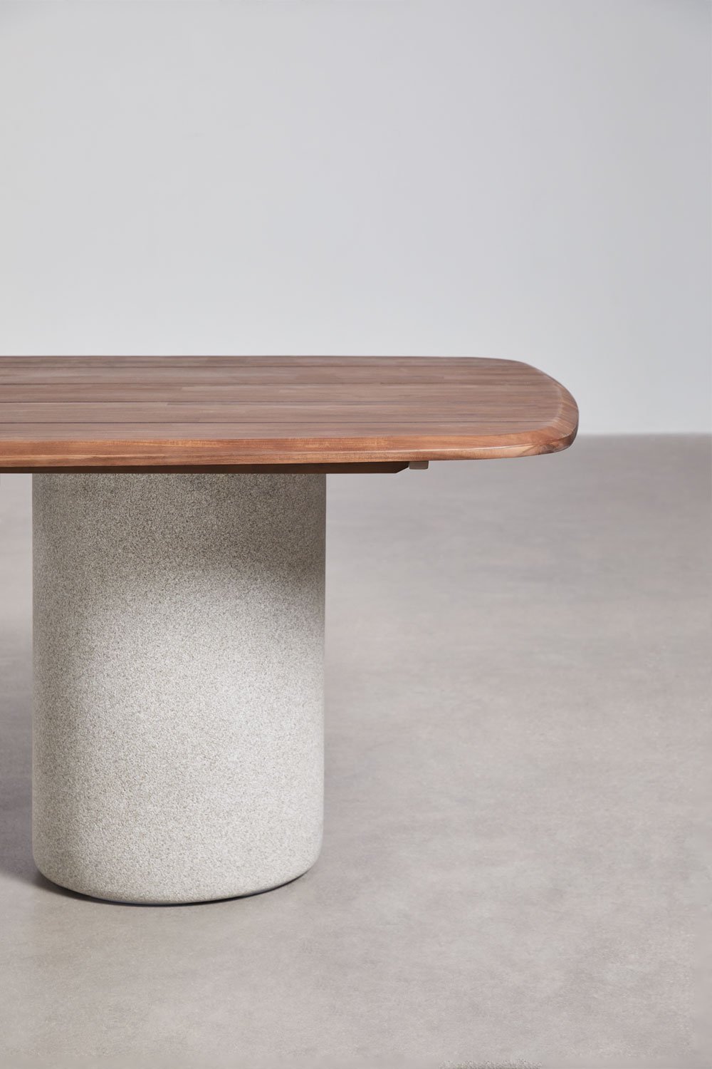 Rectangulaire eettafel 270x110 cm van acaciahout Leighton, galerij beeld 3