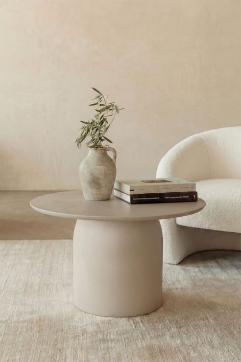 Ronde salontafel Ø75 cm in cement Layana