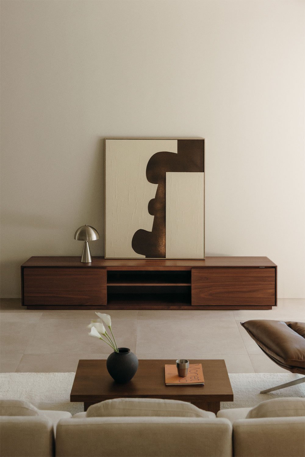 TV-meubel 180x45 cm in MDF Burundi, galerij beeld 1