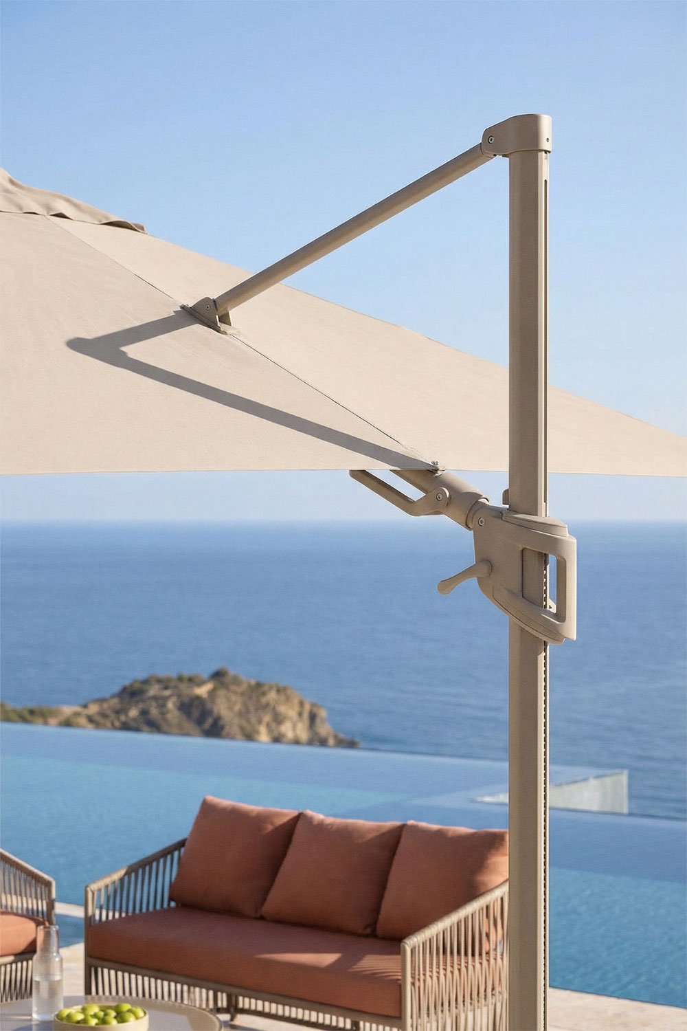 Hydra parasol van stof en aluminium, galerij beeld 2