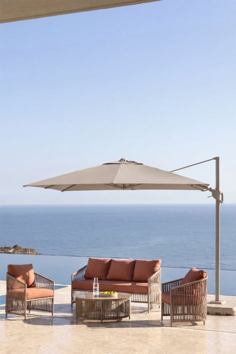 Hydra parasol van stof en aluminium