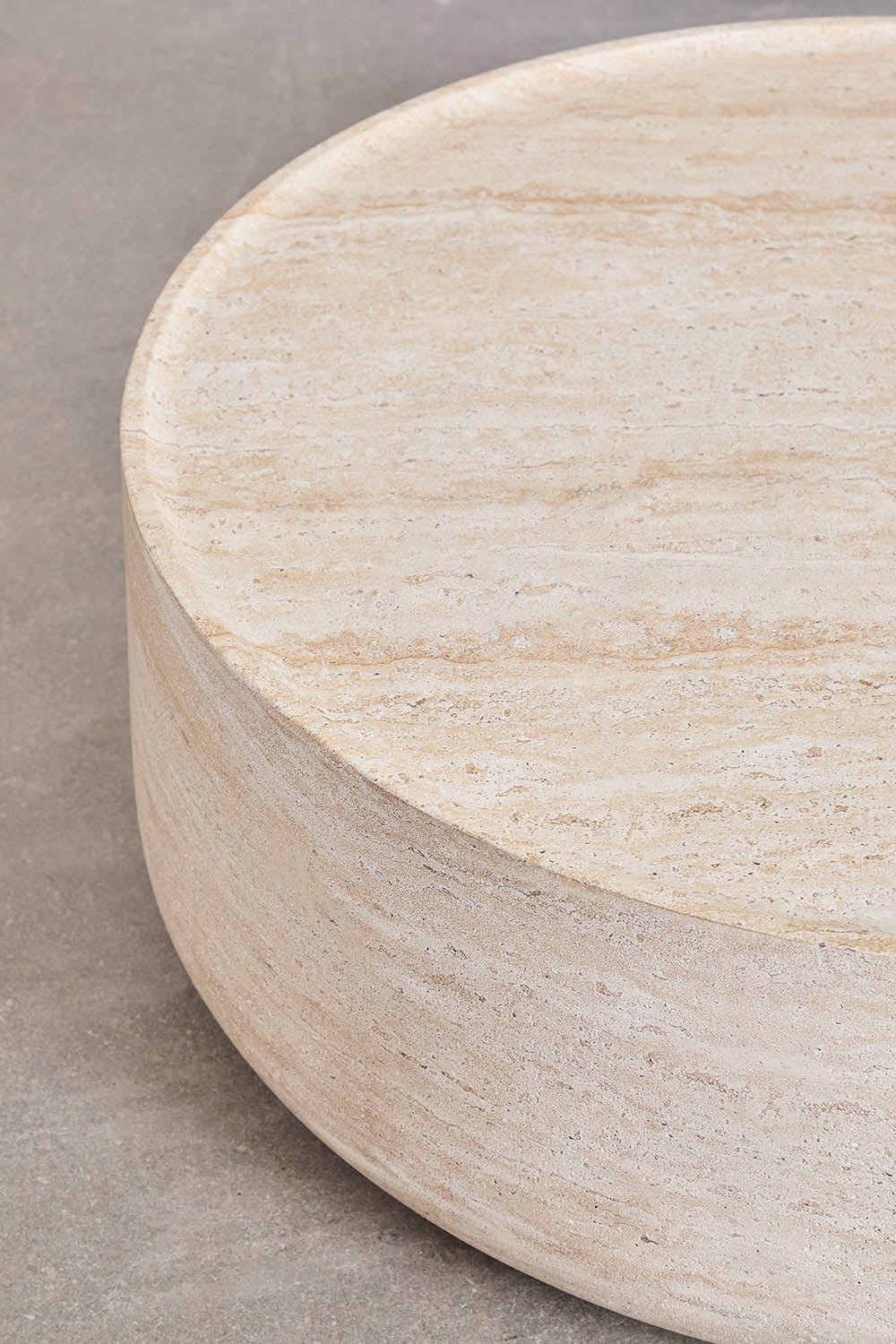 Ronde tuintafel Ø80 cm in cement Darwys, galerij beeld 2