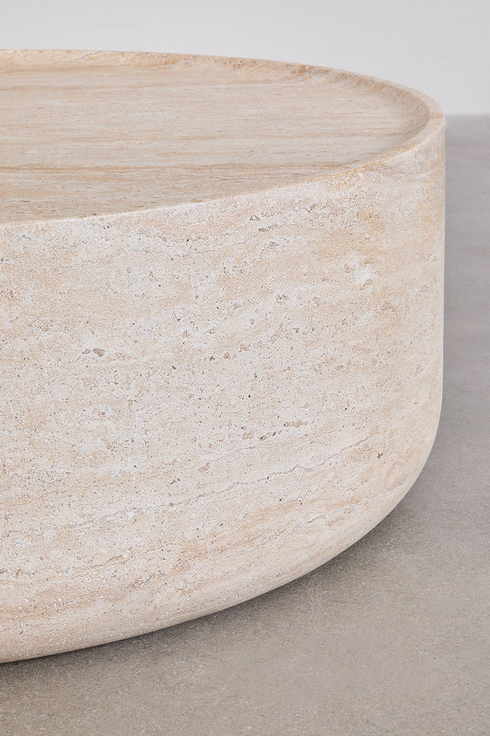 Ronde tuintafel Ø80 cm in cement Darwys, galerij beeld 3