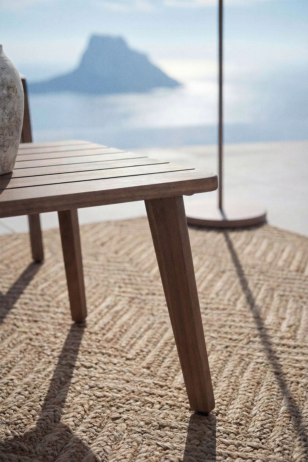 Rectangulaire tuintafel 90x50 cm van acaciahout Kaela, galerij beeld 2