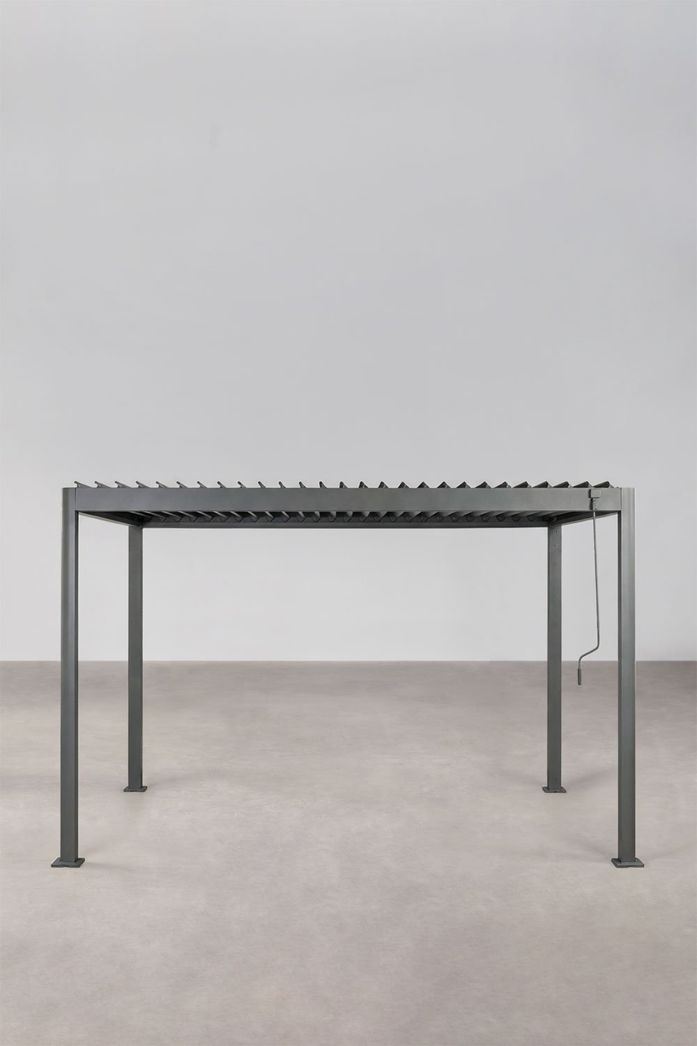 Bioclimatische pergola met lamellen en zijpaneel van aluminium Druvia, galerij beeld 2