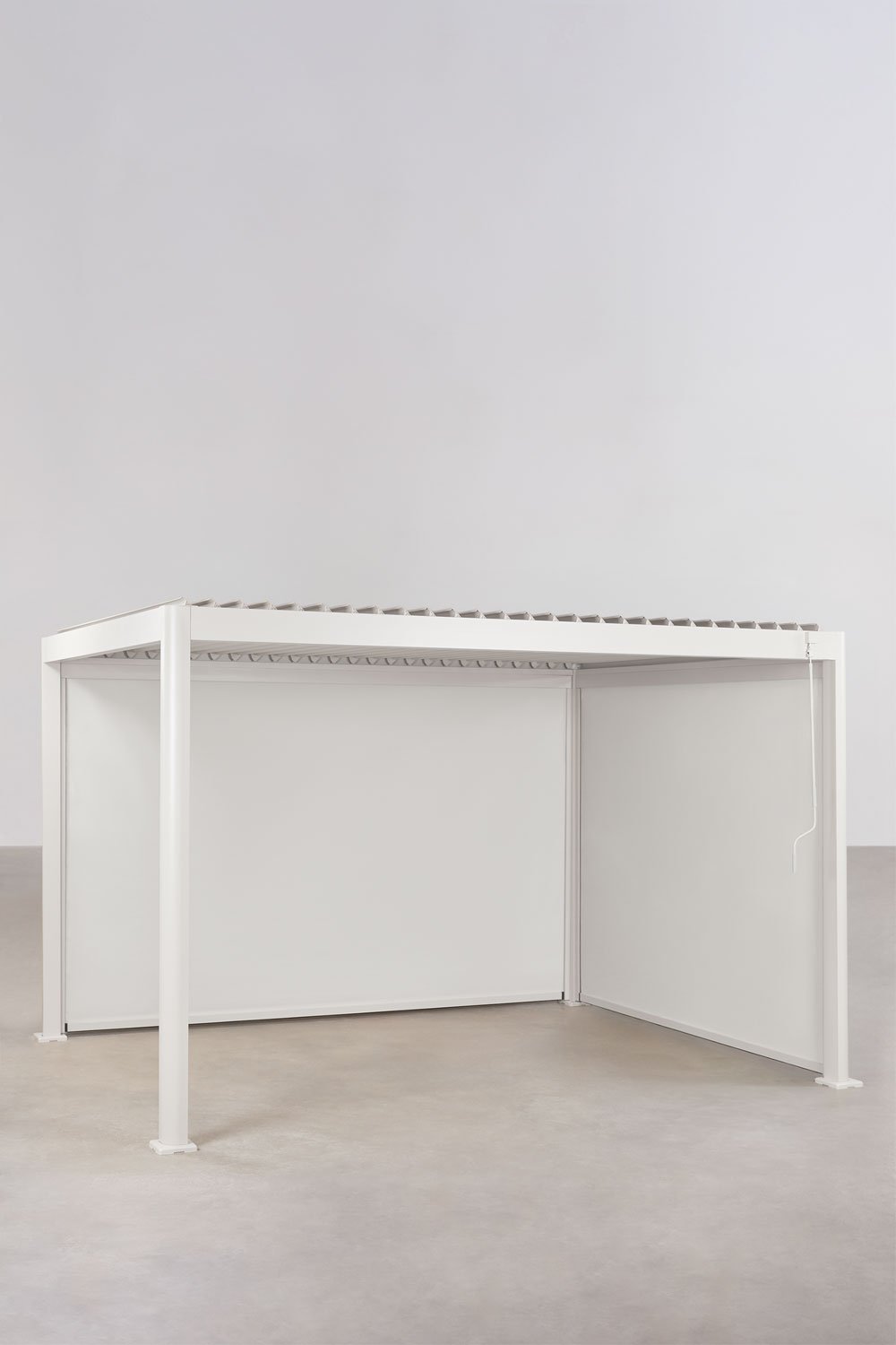 Bioclimatische pergola met lamellen en zijdoeken van aluminium Druvia, galerij beeld 1