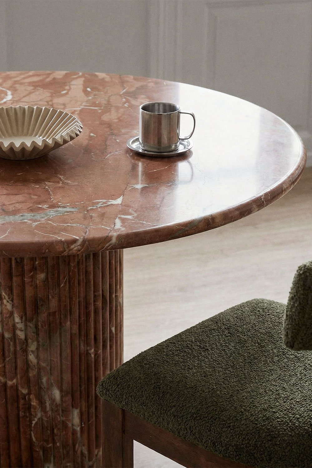 Ronde eettafel Ø120 cm in natuurlijk steen Grosseto, galerij beeld 2