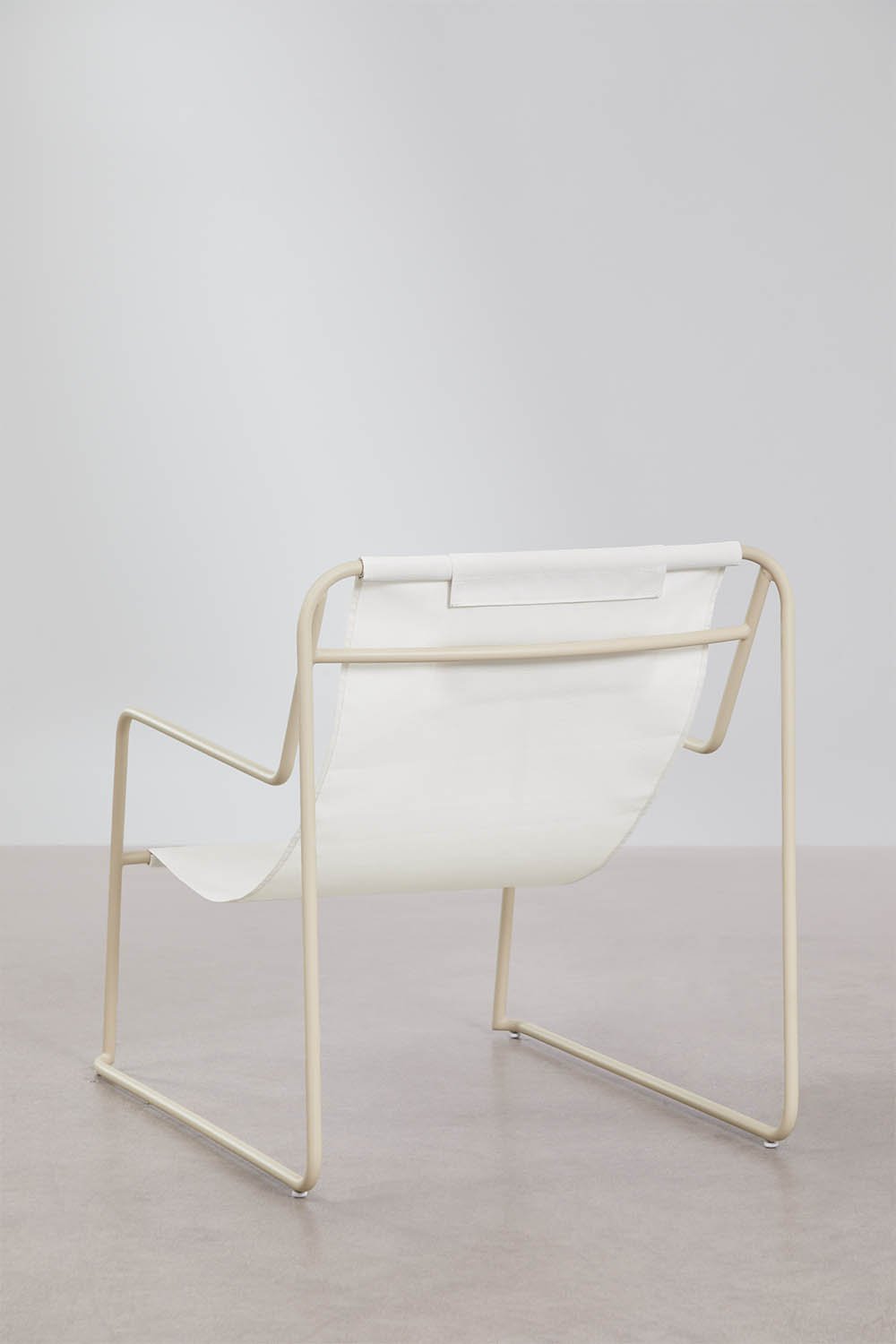 Set van 2 schommelstoelen met armleuningen van staal met kussen Lorvian, galerij beeld 5