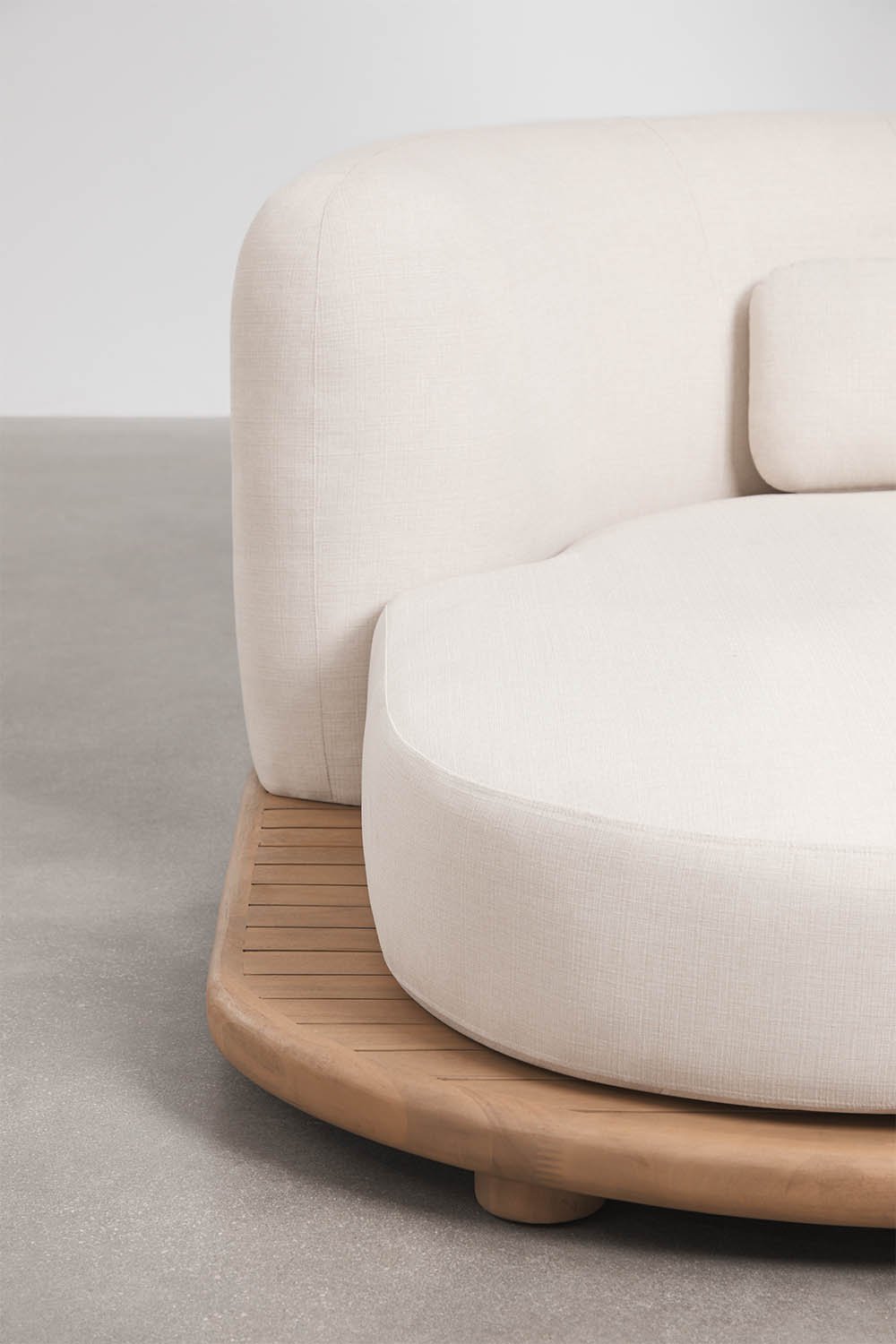 Tuinset met modulaire linker chaise longue bank van 3 delen en salontafel van acaciahout Gerard, galerij beeld 5