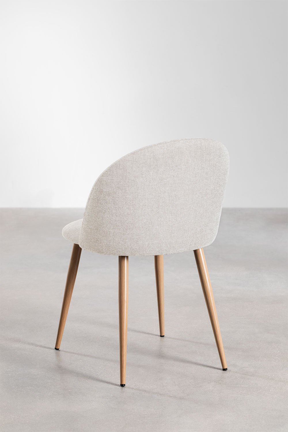 Kana gestoffeerde eetkamerstoelen van staal, set van 2, galerij beeld 3
