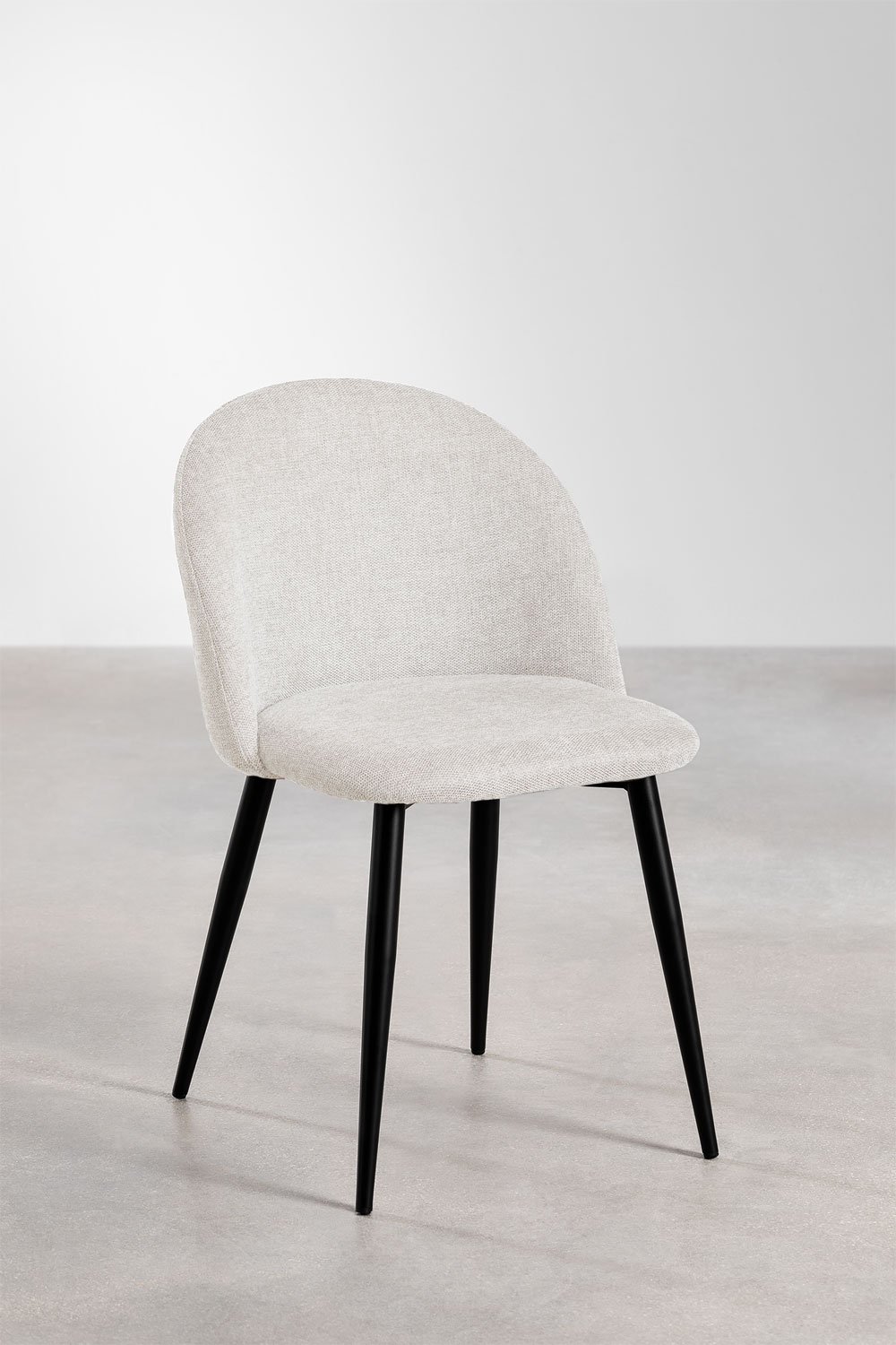 Kana gestoffeerde eetkamerstoelen van staal, set van 2, galerij beeld 1