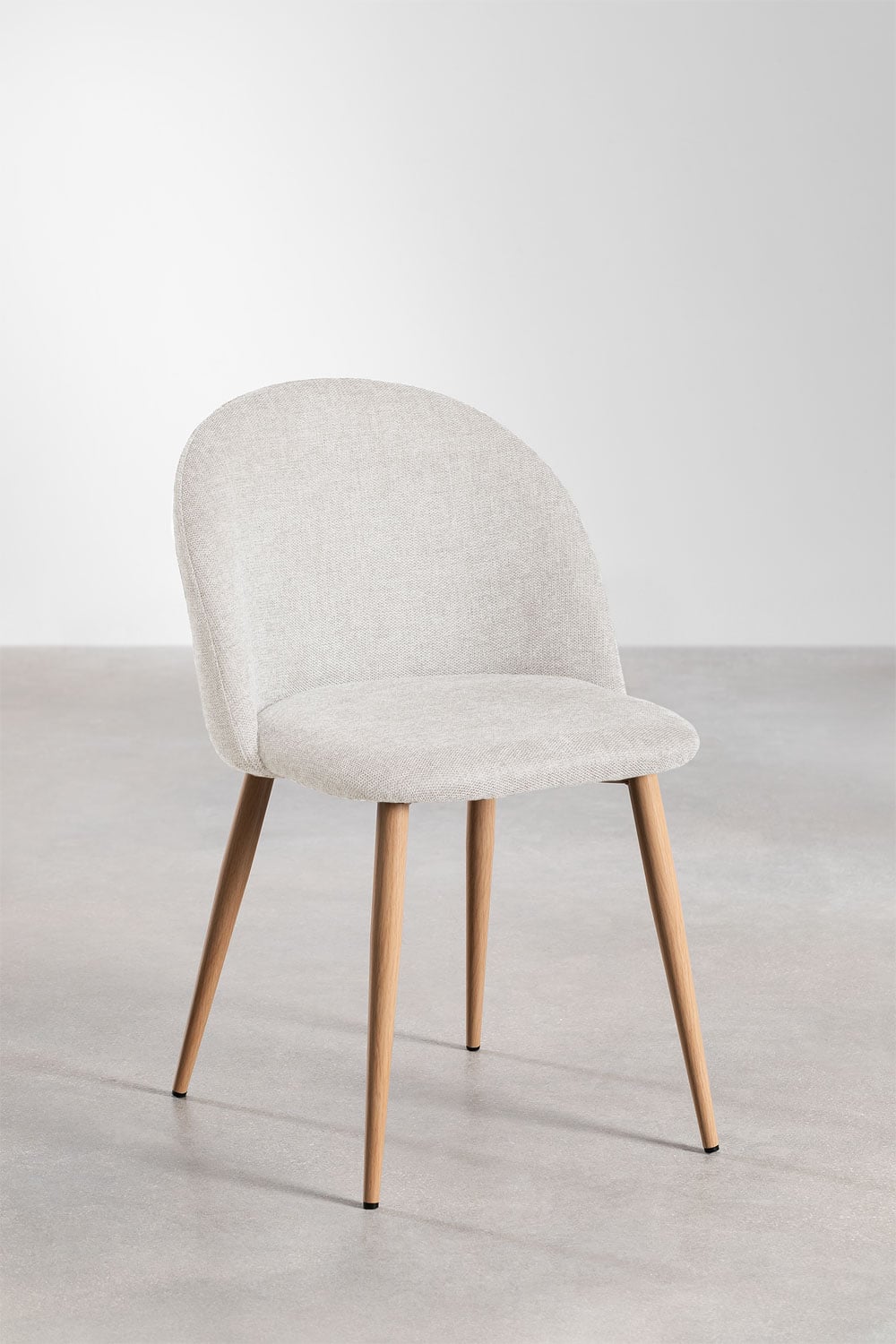 Kana gestoffeerde eetkamerstoelen en stalen frame, set van 4, galerij beeld 1