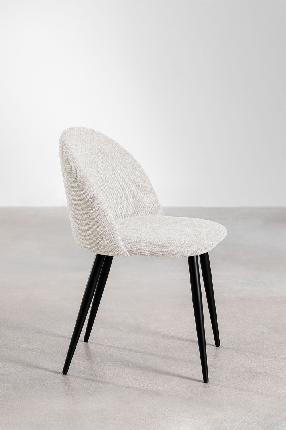 Kana gestoffeerde eetkamerstoelen en stalen frame, set van 4, galerij beeld 2