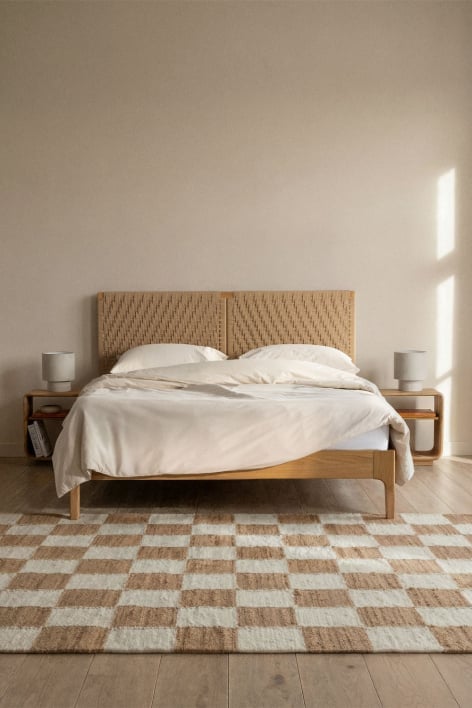 Bed voor matras 160x200cm in hout Vaneysa