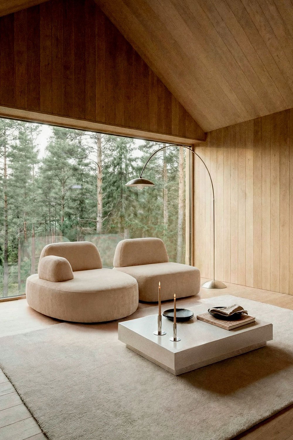 Modulaire linker chaise longue bank van 2 delen bekleed Giorgia, galerij beeld 1