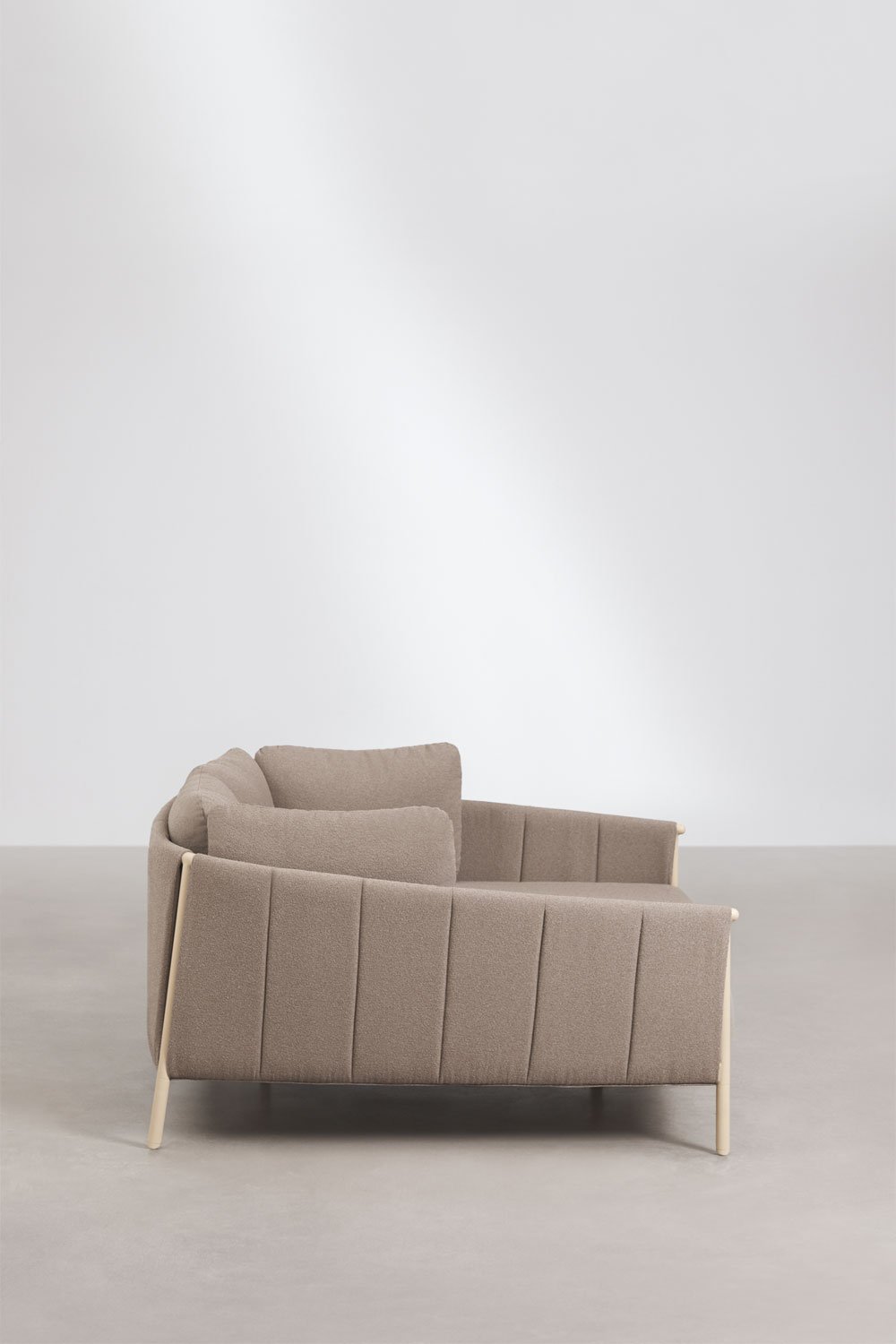 Dubbele ligstoel van bouclé en aluminium met Boleni-kussens, galerij beeld 2