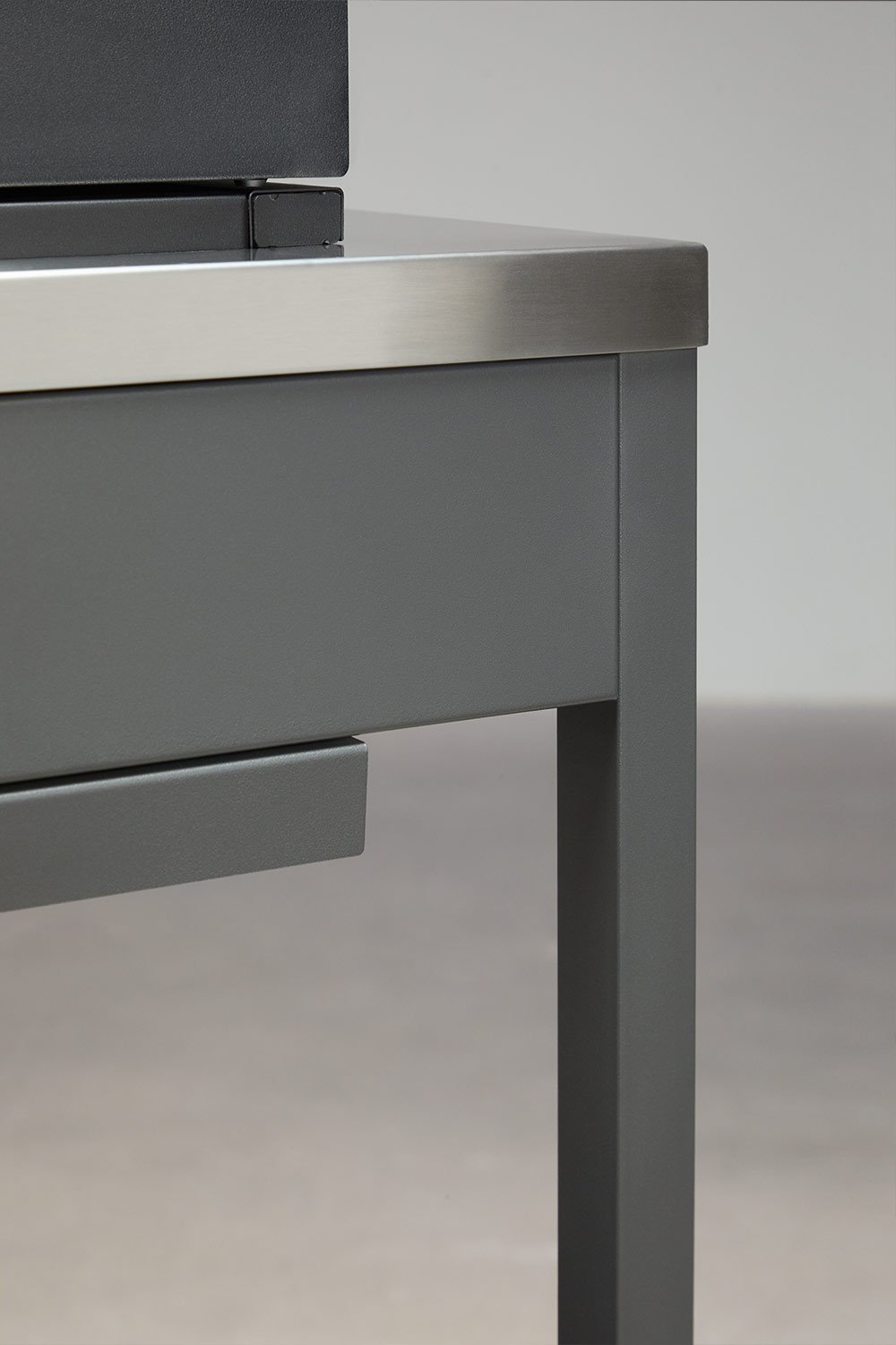 Moduul met houtskoolbarbecue voor modulaire buitenkeuken van staal Savona, galerij beeld 11