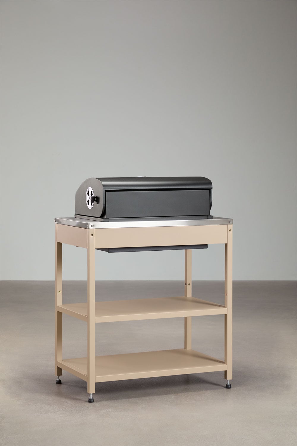 Module met houtskoolbarbecue voor modulaire buitenkeuken van staal Savona, galerij beeld 3