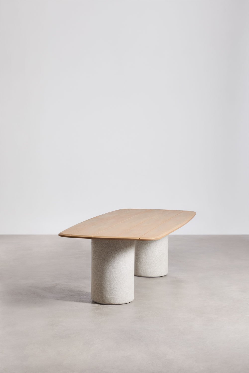 Rectangulaire eettafel 270x110 cm van acaciahout Leighton, galerij beeld 2