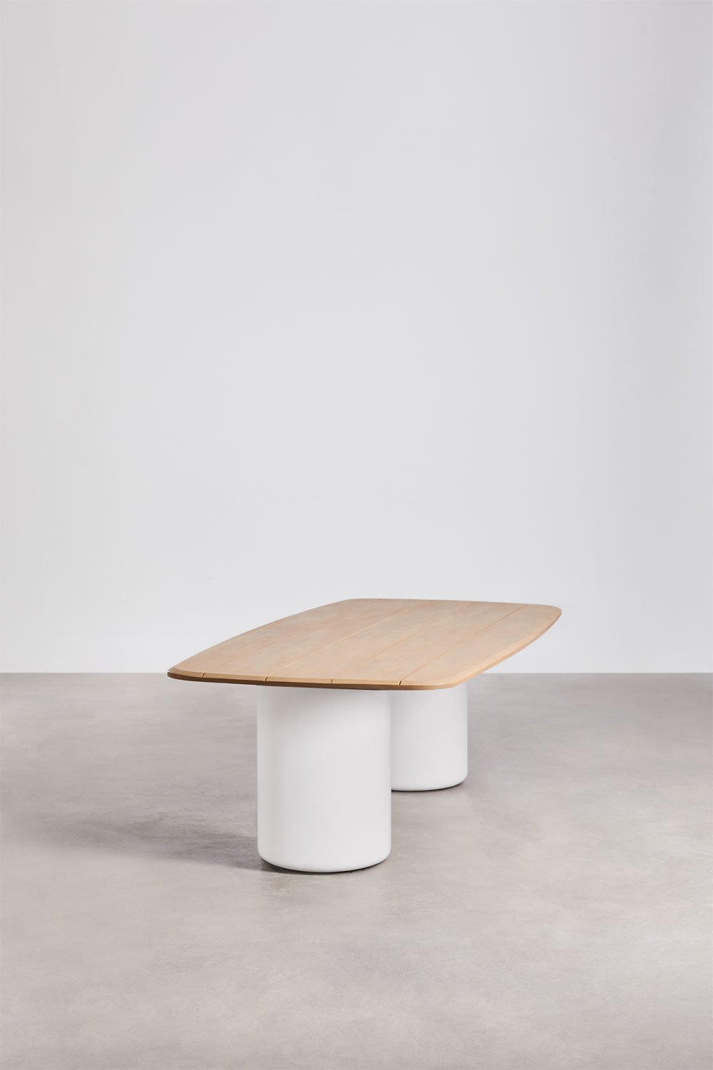 Rectangulaire eettafel 270x110 cm van acaciahout Leighton, galerij beeld 2