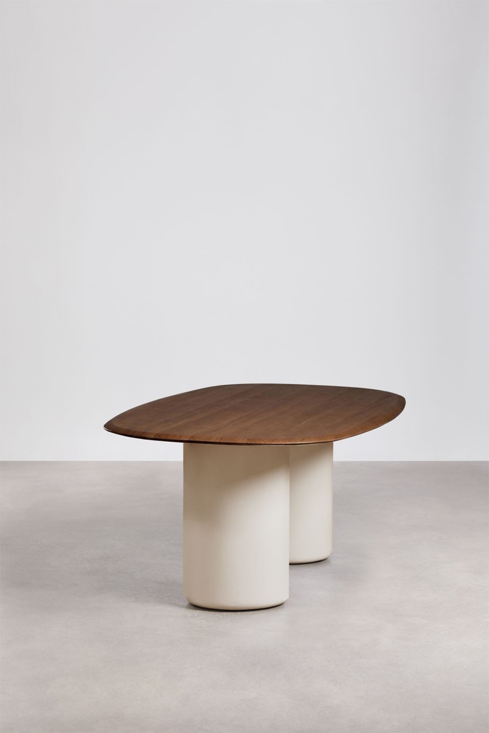 Ovale eettafel van MDF en cement Lysander, galerij beeld 2