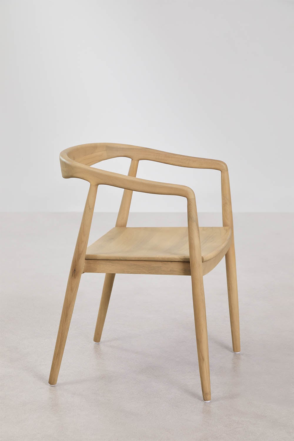 Set van 2 eetkamerstoelen met armleuningen van teakhout Rokan, galerij beeld 2