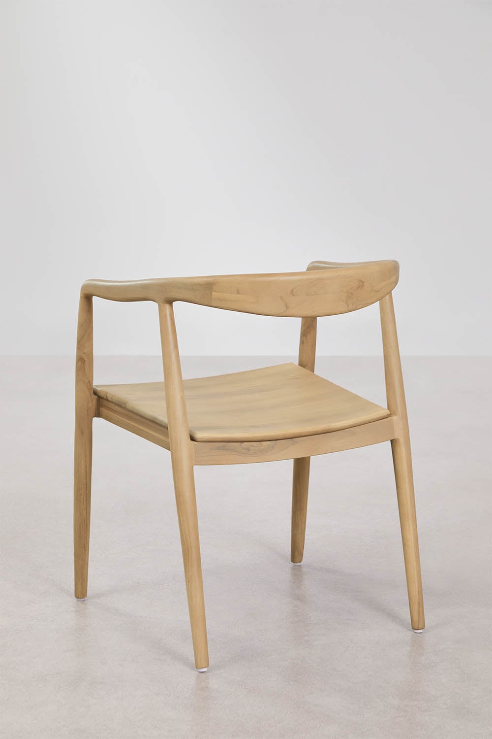 Set van 4 eetkamerstoelen met armleuningen van Rokan teakhout, galerij beeld 3