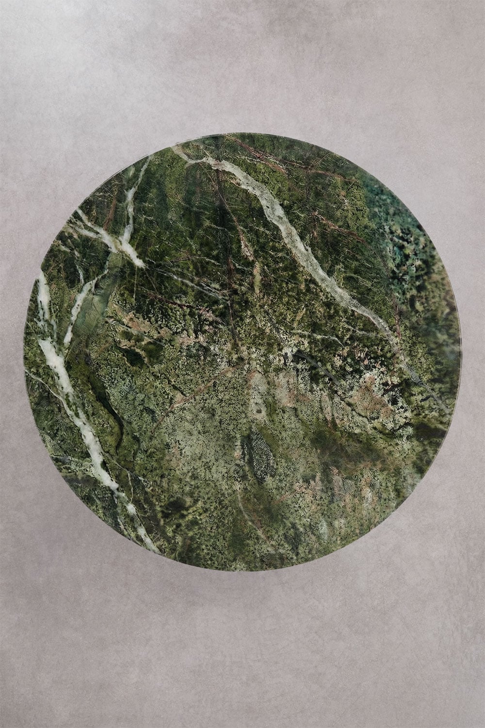 Ronde eettafel Ø120 cm van roestvrij staal Baelor, galerij beeld 7