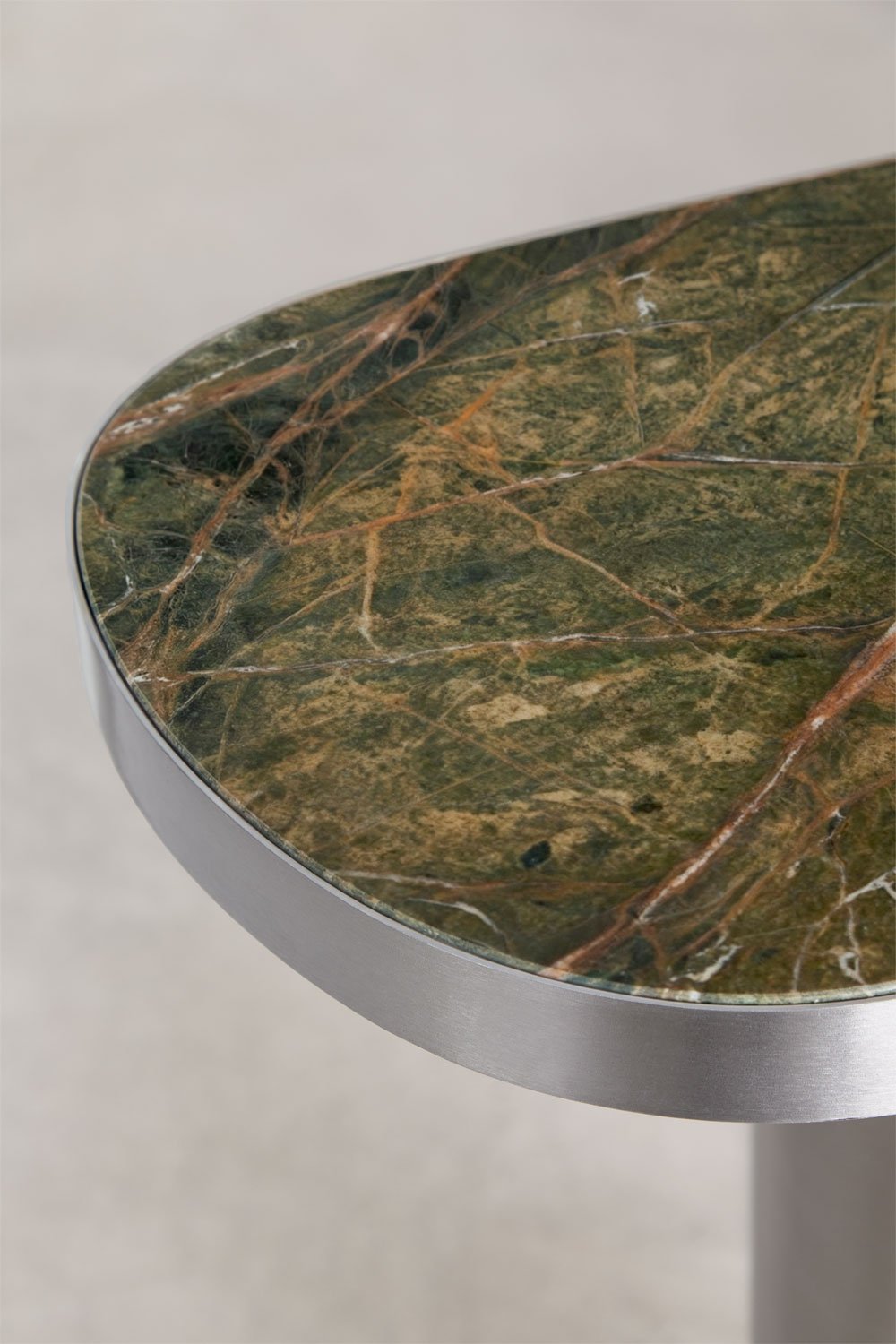 Ovale haltafel 120x40 cm van natuursteen en roestvrij staal Fertrix, galerij beeld 5