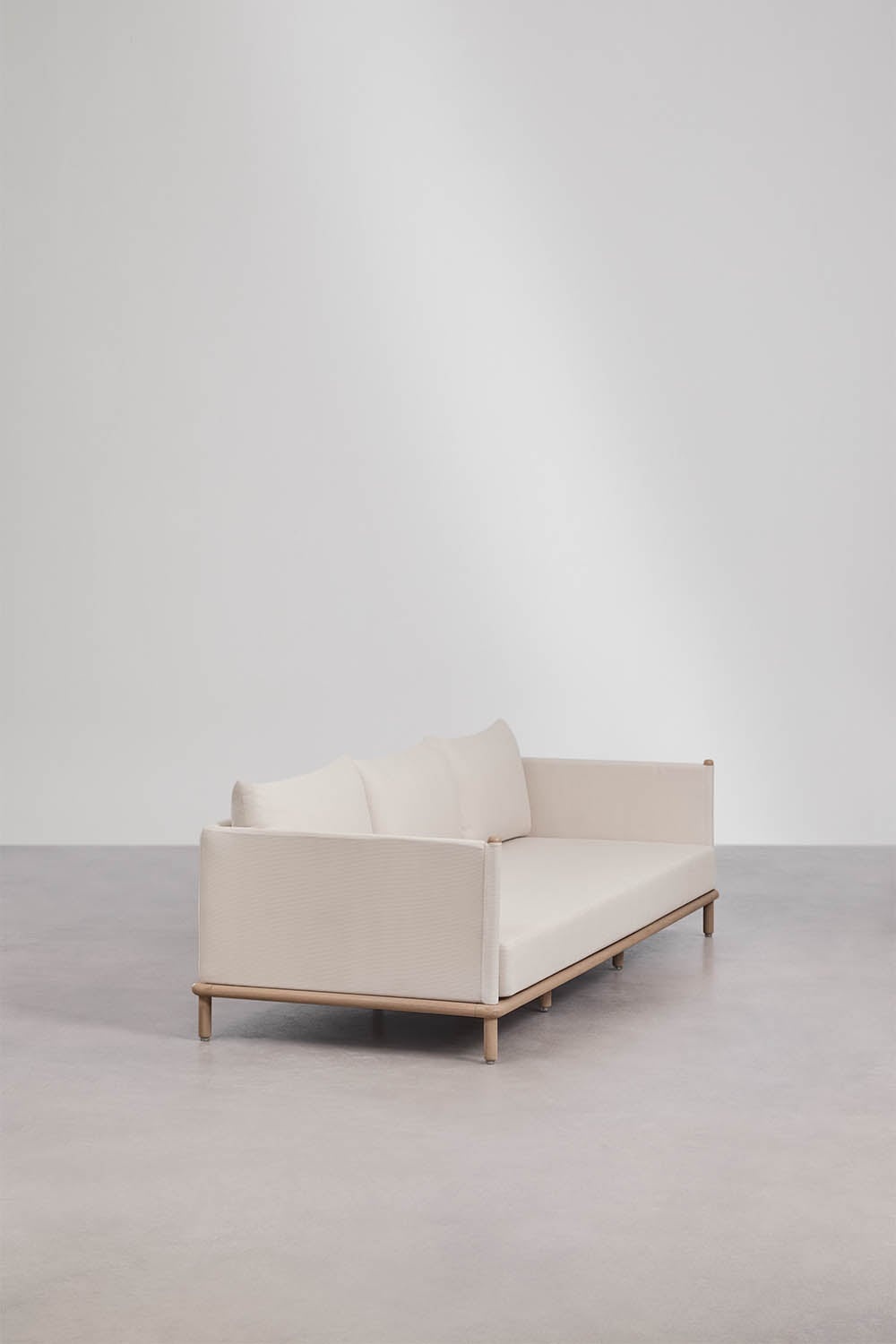 3-zits bank van acaciahout Olivia, galerij beeld 3