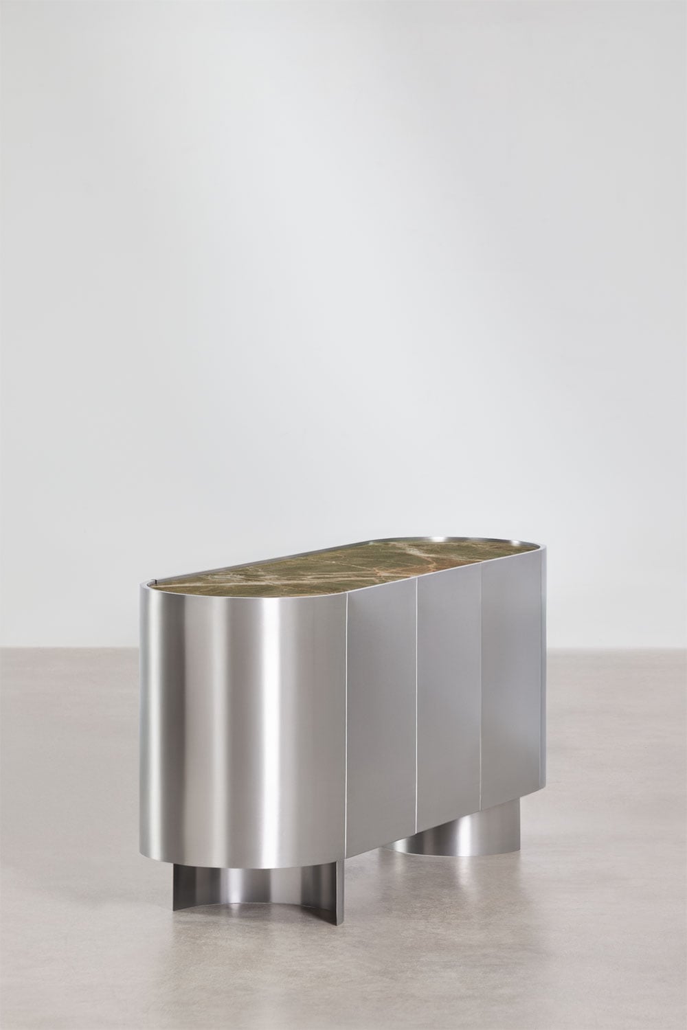 Buffet 160x40 cm in roestvrij staal Luena, galerij beeld 2