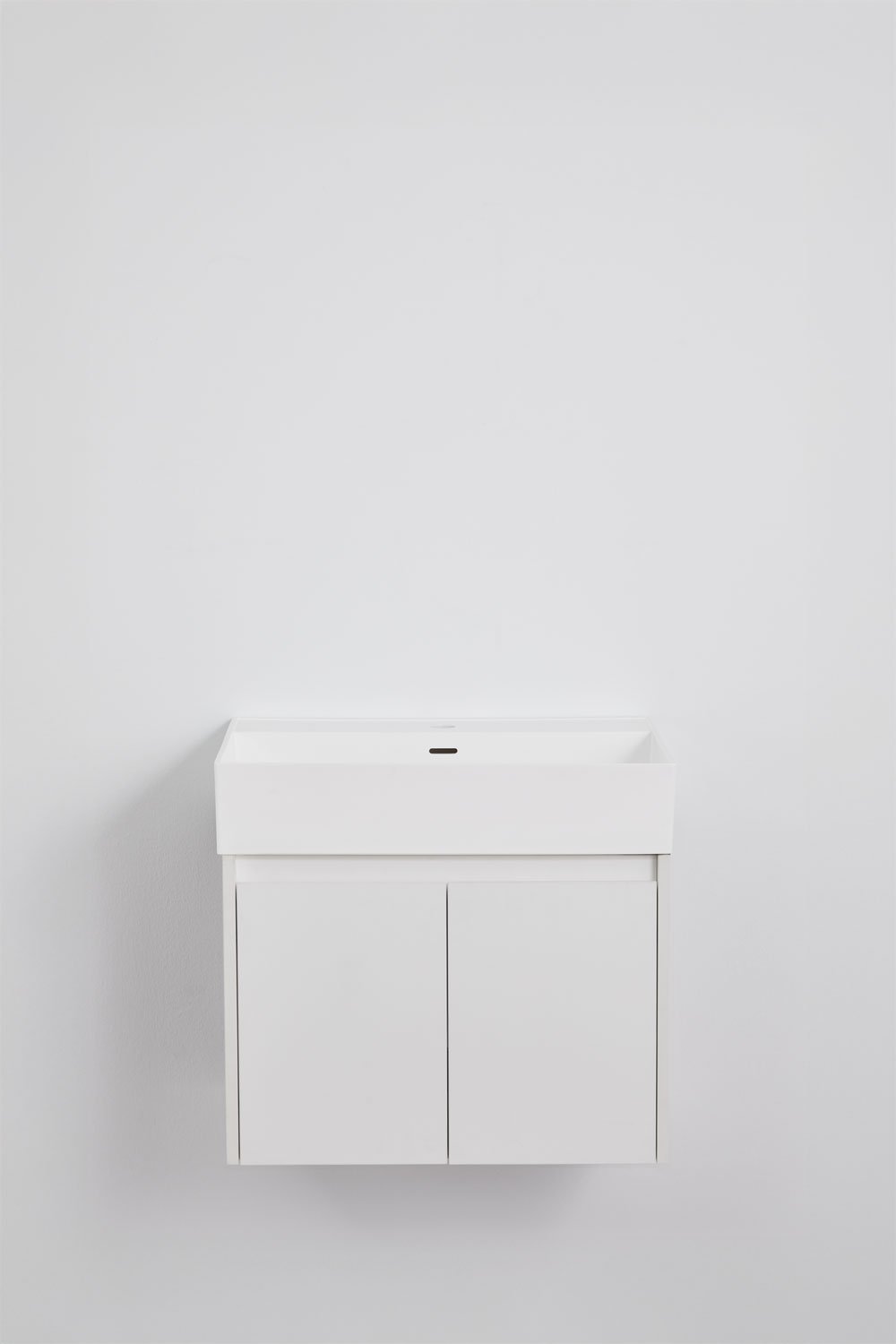 Genevie zwevend houten badkamermeubelset met geïntegreerde wastafel, galerij beeld 1