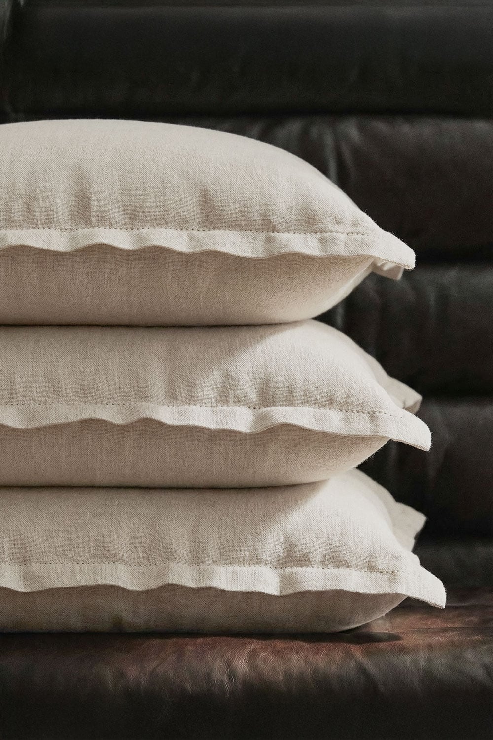 Vierkant kussen 40x40 cm in linnen Ludet, galerij beeld 1