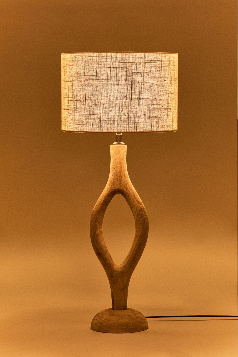 Mangohouten tafellamp Gracia, galerij beeld 3